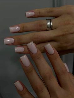 Short Cute Classy Nails, Short Acrylic Natural Looking Nails, Classy Nail Inspo Square Short, Square Acrylic Nails Colors, Esthetician Nail Ideas, Classy Nude Nails Square Short, Graduation Nails Natural, Short Nails Inspiration Simple Elegant, Nails Acrylic Classy Elegant