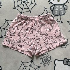 Nwot Hello Kitty Shorts In Xs No Flaws , Only Tried On . These Are So Cute I Just Wish Id Bought A Bigger Size Lol - Sanrio Hk Cute Pink Cotton Pajama Shorts, Cute Pink Shorts For Loungewear, Cute Pink Loungewear Shorts, Cute Cotton Bottoms With Cartoon Print, Playful Pink Pajama Shorts, Pink Hello Kitty Print Bottoms For Sleepover, Cute Pink Pajama Shorts, Cute Hello Kitty Print Bottoms, Cute Pink Bottoms For Sleepover