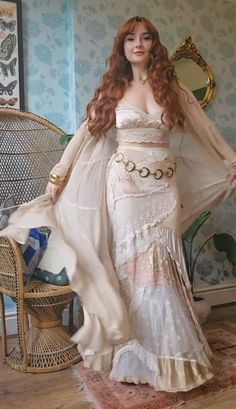 Bohemian Mystic Outfit, Winter Ethereal Outfit, Practical Magic Inspired Outfits, Oracle Outfit, Ethereal Outfit Casual, Ethereal Casual Outfit, Gypsycore Outfits, Priestess Outfit, Fair Outfits