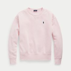 Ralph Lauren Sweatshirt, Girls Fleece, Ralph Lauren Womens, Girl Sweatshirts, Fleece Sweatshirt, Pink Sweatshirt, Jumpers And Cardigans, Long Sleeve Knit, Chambray