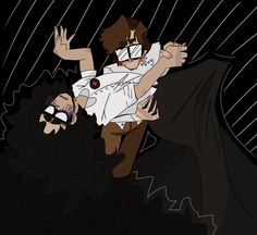 a digital drawing of jedidiah and sydney from camp here and there dancing. sydney is bent backwards and appears to be sickly. he is holding jedidiah’s hand, who is dipping him backwards. Vampire Hands Drawing, Vampire Reference, Vampire Drawings, Will Wood, One More Chance, Welcome To Night Vale