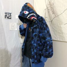 Japanese Shark Camouflage Hoodies Women Men Sweatshirts Female Early Autumn Harajuku Hip-Hop Loose Couple Leisure Couples Hoodie Bape Shark, Bape Hoodie, Purple Camouflage, Varsity Sweatshirt, Couples Sweaters, Camouflage Hoodie, Sportswear Leggings, Pink Camouflage, Zippered Cardigan