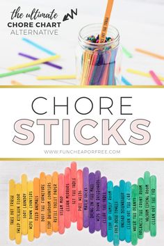 the ultimate chore stick guide for children to learn how to write and use them