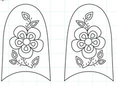 an image of the front and back side of a pair of shoes with flowers on them