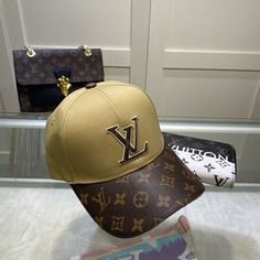 Louis Vuitton Embroidered Logo Baseball Cap Gold/Brown LV Cap Dior Shirt, Gucci Shirt, Louis Vuitton Shirt, Chanel Shirt, Logo Baseball, Reversible Belt, Gold Monogram, Luxury Products, Belts For Women