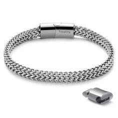 PRICES MAY VARY. Size:7.3" for medium wrists（17-19.5cm）,8.0" for large wrists(19.5-21cm）. With extra links , this adjustable bracelet ensures a comfortable and personalized fit for all wrist sizes. Premium Quality: Crafted with durable stainless steel, this bracelet is built to last. The gold, silver, and black color options add a touch of sophistication to your style. Stylish Men's Bracelet: Enhance your outfit with this stainless steel bracelet featuring a trendy Franco chain design, perfect f Stainless Bracelet, Wristband Bracelet, Men's Bracelet, Chain Design, Chain Jewelry, Gift For Men, Steel Bracelet, Adjustable Bracelet, Modern Man