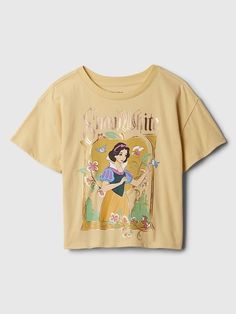 GapKids | Disney Graphic T-Shirt | Gap Factory Disney Summer Cartoon Print T-shirt, Disney T-shirt For Fan Events In Spring, Disney Character Print Summer T-shirt, Disney Pre-shrunk Short Sleeve T-shirt, Disney Crew Neck T-shirt For Summer, Disney Short Sleeve Pre-shrunk T-shirt, Short Sleeve Tops With Character Print, Disney Letter Print T-shirt For Summer, Disney T-shirt For Summer Fan Events