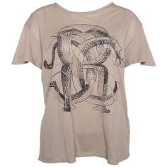 This logo t-shirt by Roberto Cavalli is great for casual days. Crafted from pure cotton, this comfortable & luxurious creation carries a brown hue. It has the brand's logo print in the front, a round neck, short sleeves and a relaxed silhouette. Brown Graphic Tee With Logo Print, Beige Graphic Tee With Logo Print, Cotton Monogram Print Graphic Tee, Casual Monogram Print Crew Neck T-shirt, Brown Logo, Browning Logo, Vintage Tee, Roberto Cavalli, Logo T Shirt