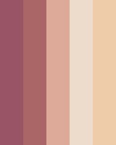 the color palette is shown in shades of pink, brown and beige with an orange stripe