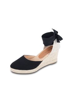 Leon Closed Toe Lace Up Espadrille Lace Up Espadrilles, Black Espadrilles, Sandals Brands, Wedge Espadrille, Independent Designers Fashion, Feminine Style, African Fashion, Black And Navy, A Family