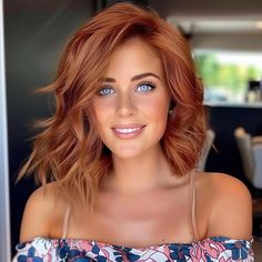 50 Best Medium Wavy Hairstyle Ideas of 2024 Good Medium Length Haircuts, Red Haircuts Medium, Slightly Red Hair, Red Color For Hair, Medium Auburn Red Hair, Light Auburn Red Hair, Medium Layered Blowout, Lowlights In Red Hair, Red Medium Hair