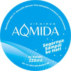 an image of a blue label with the words aomida in white on it