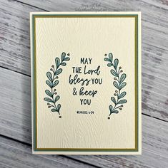 a greeting card with the words may the lord be you and keep you written on it