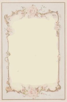 an old fashioned frame with roses on it