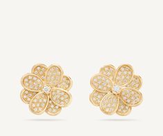 PETALI 18K Yellow Gold Flower Stud Earrings with Diamonds OB1678_B6_Y_02 Luxury Yellow Gold Flower Shaped Diamond Earrings, Luxury Yellow Gold Flower Earrings For Formal Occasions, Luxury Yellow Gold Flower Earrings For Formal Events, Luxury Gold Flower Earrings For Anniversary, Luxury Yellow Gold Flower Earrings, Luxury Gold Diamond Earrings In Flower Shape, Luxury Gold Diamond Flower-shaped Earrings, Luxury Flower Shaped Pierced Earrings, Luxury Flower Earrings For Formal Occasions