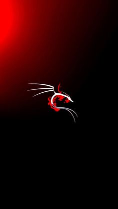 a red and black wallpaper with a cat's head on the left side