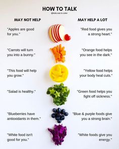 Ideas for encouraging picky eaters Kids Eat In Color, Uppfostra Barn, Purple Food, Yellow Foods, Smart Parenting, How To Talk, Body Healing, Orange Recipes, Toddler Food