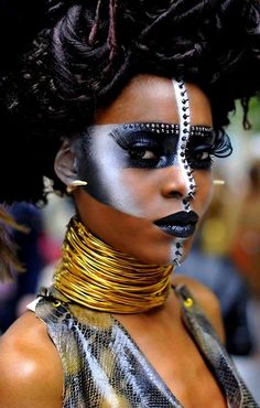 African Face Paint, African Makeup, Gothic Stuff, Burning Man Fashion, Makeup Artistry, Festival Makeup