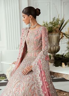 Pink Pakistani Bridal Dress, Pakistani Bridal Gown, Pakistani Bridal Lehenga, Chic Prom Dresses, Lehenga Dress, Pakistani Bridal Dress, Desi Wedding Dresses, Best Wedding Dress, Lehenga Gown