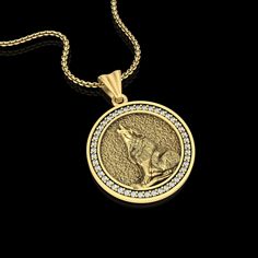 Howling Wolf 14K Gold Necklace, Animal Engraved Wild Wolf Gold Pendant, Angry Animals, 14K Gold Pendant, Gift for Her, Anniversary Gifts Material:10K Gold Pendant Diameter: 20mm Chain: Standard size 45cm (Carat Weight): The weight of the stones. We use calibrated weight for equivalent diamond size. The actual weight of a cubic zirconia stone is more. We use the highest quality AAAA cubic zirconia with the same brilliance as a diamond. A great gift idea for Engagement, Wedding, Anniversary, Birthday, Holiday,Promise, Valentine's, Mother's Day, Christmas or Special Occasion A product will come in Nice Jelwery Box, & It Is A Very Good Option To Purchase As a Gift As Google Jewellery, I am excited to share my special designs with you.. Thank you for trusting our experience Thank you for visiti Gold Etched Jewelry For Commemoration, Etched Yellow Gold Jewelry For Commemoration, Collectible Etched Yellow Gold Jewelry, Silver Necklace With Wolf Design Round Pendant, Wolf Jewelry Necklaces, Wooden Wolf Pendant, Angry Animals, Wolf Pendant Necklace, Wolf Necklace