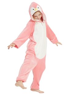 PRICES MAY VARY. Soft Plush Fleece Fabric Zip up Closure, Built in Pockets Adorable Penguin Pajamas Feature Hood with Eyes, Nose and Tail Suitable for Halloween, Christmas, Cosplay Party, Homewear Hooded Onesie For Halloween Pajama Party, Halloween Hooded Onesie For Pajama Party, Playful Long Sleeve Onesie For Costume, Playful Long Sleeve Onesie For Costumes, Playful Long Sleeve Onesie Costume, Pink Long Sleeve Costumes For Costume Party, Pink Long Sleeve Costume For Costume Party, Winter Kawaii Long Sleeve Onesie, Long Sleeve Onesie For Sleepover