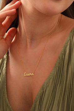 Necklace Name Design, Silver Name Necklace, Name Necklace Silver, Sterling Silver Name Necklace, Mother Day Gift, Nameplate Necklace, Gothic Necklace, Gold Name Necklace, Elegant Necklace