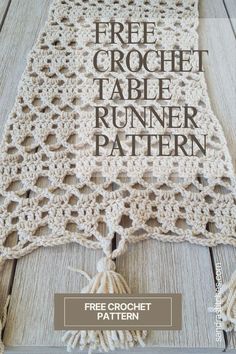 the free crochet table runner pattern