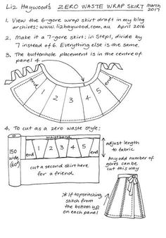 the instructions to make a dress for girls