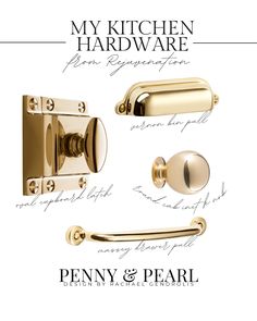 an image of kitchen hardware for door handles and knobs in various styles, sizes and colors