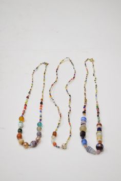 These are 3 wonderful Colorful Assorted Round and Oval Beaded Necklace from India. A truly a wonderful necklace that will compliment any outfit and is lightweight and comfortable to wear. A great gift to give for a women and young girl to wear on all occasions COMES IN A PACKAGE OF 3 AND EACH ONE IS UNIQUE COLORS AND SHAPES OF BEADS WILL VARY 18" - 20" long AT BACARA WE STAND BEHIND ALL OF OUR MERCHANDISE. FULL MONEY BACK GUARANTEE WILL BE PROVIDED FOR DISSATISFIED CUSTOMERS. YOUR SATISFACTION IS OUR MAIN GOAL, AND WE THANK YOU FOR SHOPPING AT BACARA. A 442 Mixed Beads Necklace, Weird Jewelry, Beads Craft Jewelry, Diy Collier, Beaded Necklace Designs, Bead Necklaces, Necklace Tutorial, Overland Park, Girly Jewelry