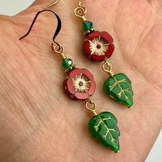 Xmas Jewelry, Drop Earrings Gold, Fayetteville Nc, Jewelry Making Earrings, Candy Apple Red, Earring Ideas, Apple Red, Making Earrings