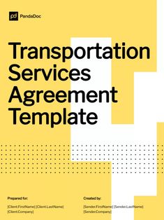 Transportation Services Agreement Proposal Template, Transportation Services, Creating A Brand, Design Agency, Cover Design