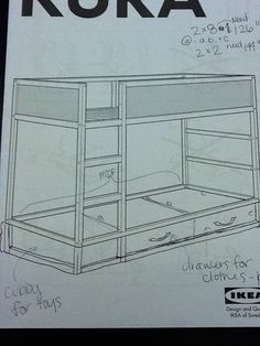 an instruction manual for how to build a kora tv stand with drawers and shelves