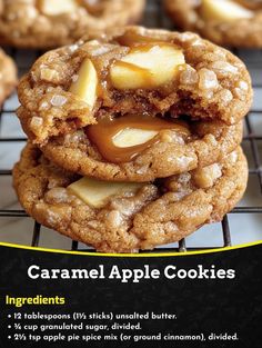 Daily Recipes With Casey | Caramel Apple Cookies | Facebook