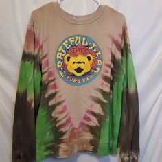 Bear Sweatshirt, Japanese Clothing, Outfit Vintage, Japanese Outfits, Grateful Dead, Retro Look, Funny Shirts, Lookbook, Tie Dye