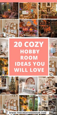 there are many different rooms in this house with the words cozy hobby room ideas you will love