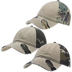 100% Cotton Imported Hook and Loop closure Machine Wash Bedeck your head with premium headware in classic army style. Unstructured Soft Crown Low-Fitting 6 Panel Camouflage Baseball Cap Camouflage Washed Cotton Distressed Visor w/ 6 Rows Heavy Stitching and Seamed Front Panel without Buckram Adjustable Hook and Loop Closure and One Size Fits Most Washed Cotton Twill 100% Cotton Straw Visor, Army Style, Army Fashion, Sport Hat, Green Camo, Ball Cap, Khaki Green, Hook And Loop, Terry Cloth