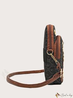 BirdinBag - Cellphone-Compatible Womens Crossbody Bag with Multiple Compartments and Stylish Letter Print Stylish Letters, Word Wrap, Womens Crossbody Bag, Bag For Women, Letter Print, Letter Prints, Pu Leather, Crossbody Bag, Cell Phone