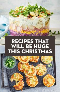 christmas appetizers with text overlay that reads, recipes that will be huge this christmas