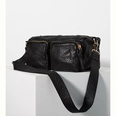 Nwt, Anthropologie Black Crossbody Camera-Style Bag. Leather With Cotton Lining. 2 Inner Slip/2 Outer Zip Pockets. Adjustable/ Removeable Strap. 9" X 11" X 5" Strap Drop 15"- 20" Stock Photo In Another Color Is To Show Size. (Like The Bag But Not The Color - I Have This Bag In 4 Different Colors In My Closet!) Chic Black Camera Bag For Everyday Use, Chic Black Shoulder Camera Bag, Chic Black Rectangular Belt Bag, Chic Black Camera Shoulder Bag, Black Rectangular Soft Leather Belt Bag, Everyday Black Rectangular Camera Bag, Black Rectangular Camera Bag For Everyday Use, Versatile Black Rectangular Camera Bag, Chic Soft Leather Travel Camera Bag