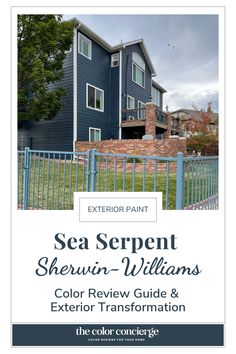 the exterior paint scheme for sea serpent sherriin - williams's color review guide