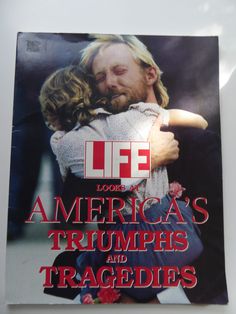 the book cover for life looks like america's triumphs and tragedies