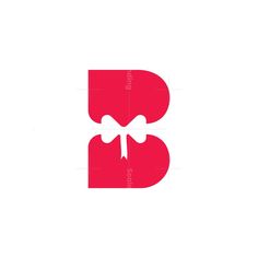 the letter b has a bow on it