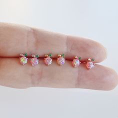 Tiny Opal Peach Stud Earrings PAIR Super Cute Opal Peach - Etsy Peach Earrings, Vintage Stud Earrings, Earring Post, Tiny Stud Earrings, Opal Earrings, Pretty Earrings, Dream Jewelry, Jewelry Plate, Cute Jewelry