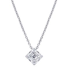 METAL SPECIFICATIONS White Gold 14K STONE SPECIFICATIONS Stone Name : Diamond Stone Cut : Asscher Stone Details : There is one asscher diamond approx. 1 carat. Natural earth mined diamond. Total : Approx. 1 carat Color : G Clarity : VVS1 NECKLACE SPECIFICATIONS Appraised Value : $9648.00 Comes with Cert Comes with 16" chain (can do a different chain length per customers' instructions) Luxury Asscher Cut Solitaire Necklace Gift, Luxury Asscher Cut Diamond White Solitaire Necklace, Diamond Necklace Pendant, Real Diamond Necklace, Round Diamond Earrings, Swiss Blue Topaz Ring, Pendant Designs, Pendant Ideas, Diamond Earrings Studs Round