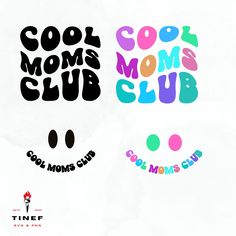 the cool mom's club logo has been changed to look like it is coming out of