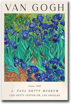 the cover of van gogh's book, irises by j paul getty museum