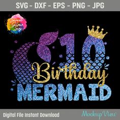 mermaid birthday shirt with the number one on it