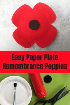 the paper plate remembrance poppies are ready to be cut and put into their own poppys