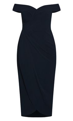 Ripple Love Dress - navy Off The Shoulder Maxi Dress, Midi Bridesmaid Dress, Fashion Promotion, Faux Wrap Skirt, Formal Occasion Dress, Rose Skirt, Plus Size Formal, Evening Gown Dresses, Plain Dress